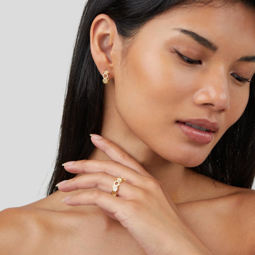 ABEILLE | Gold & Crystal Ring