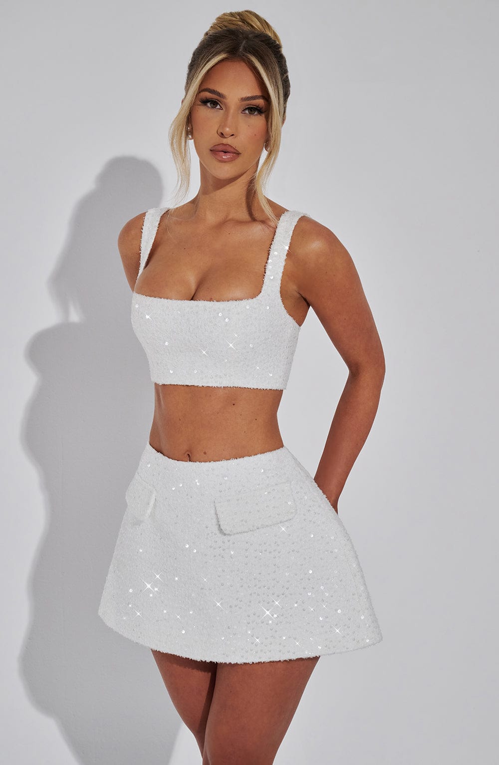 Kiri Mini Skirt - Ivory - LioraBella