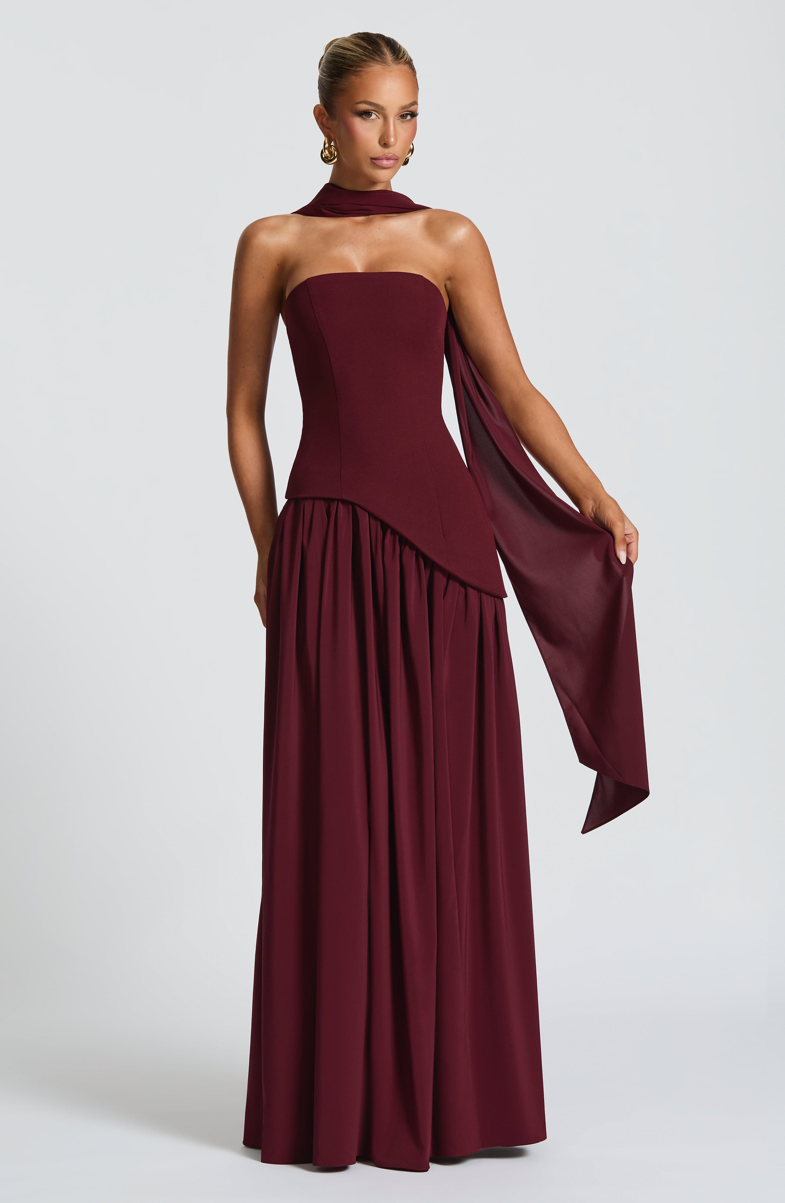 Maliyah Maxi Dress - Cherry Lacquer - LioraBella