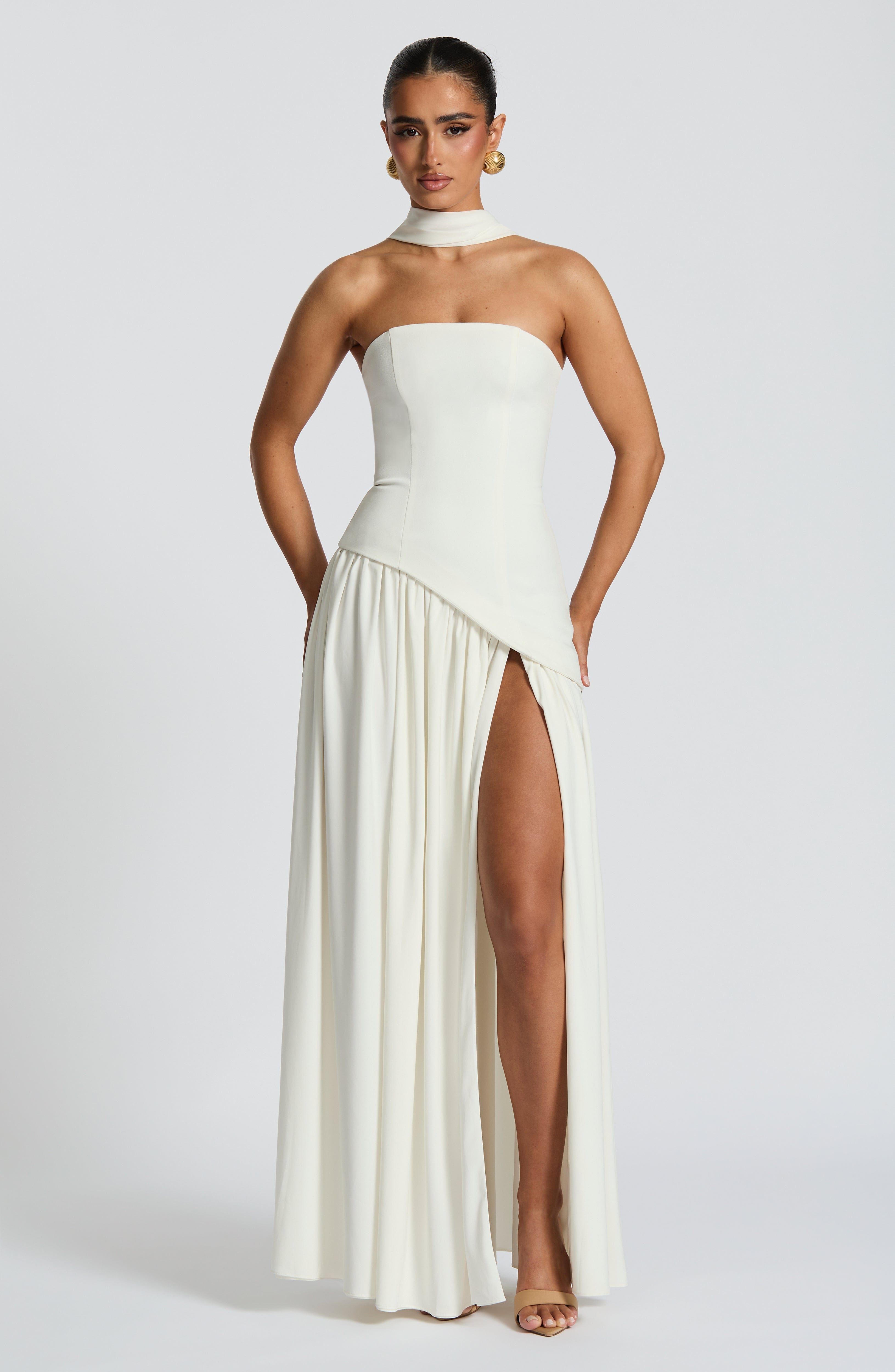 Maliyah Maxi Dress - Ivory - LioraBella