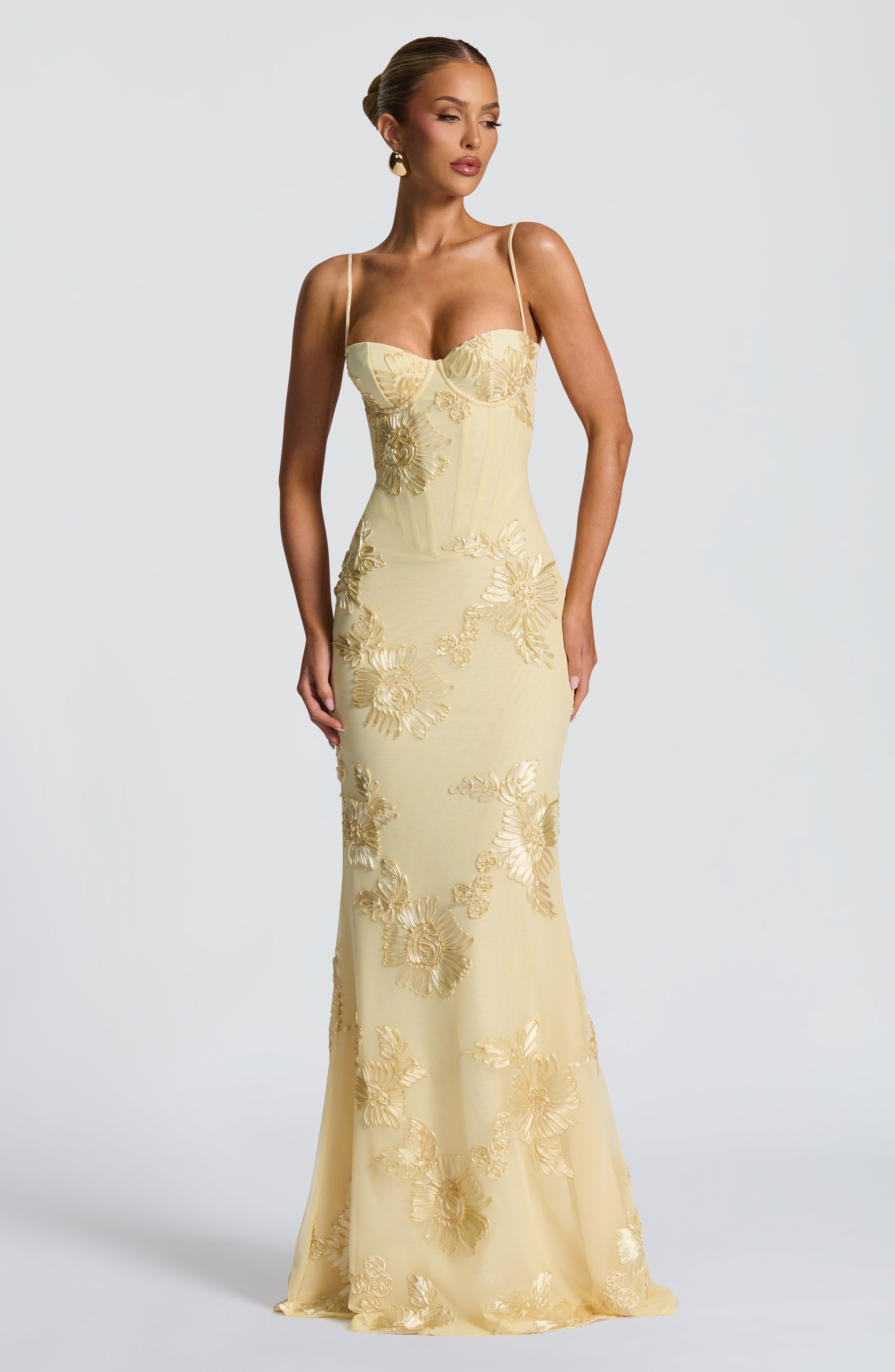 Nefertiti Maxi Dress - Lemon - LioraBella