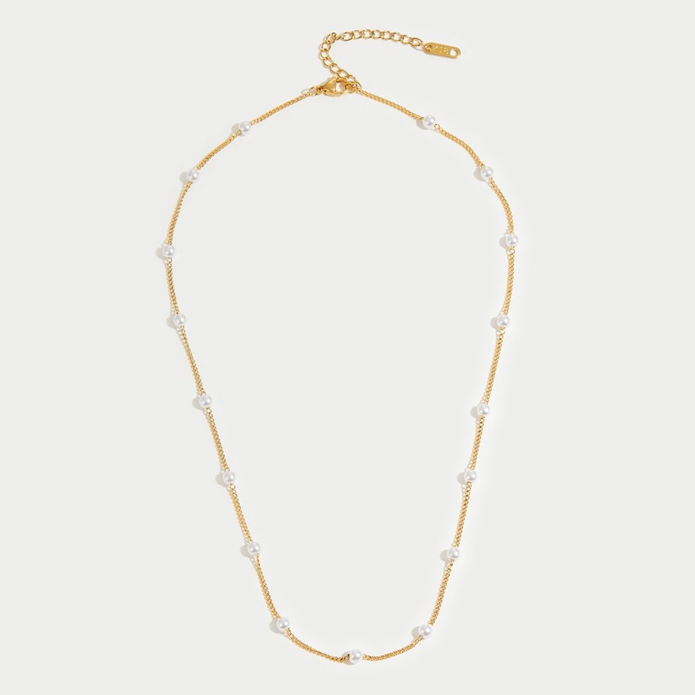 IRIS | Golden Pearl Queen Necklace