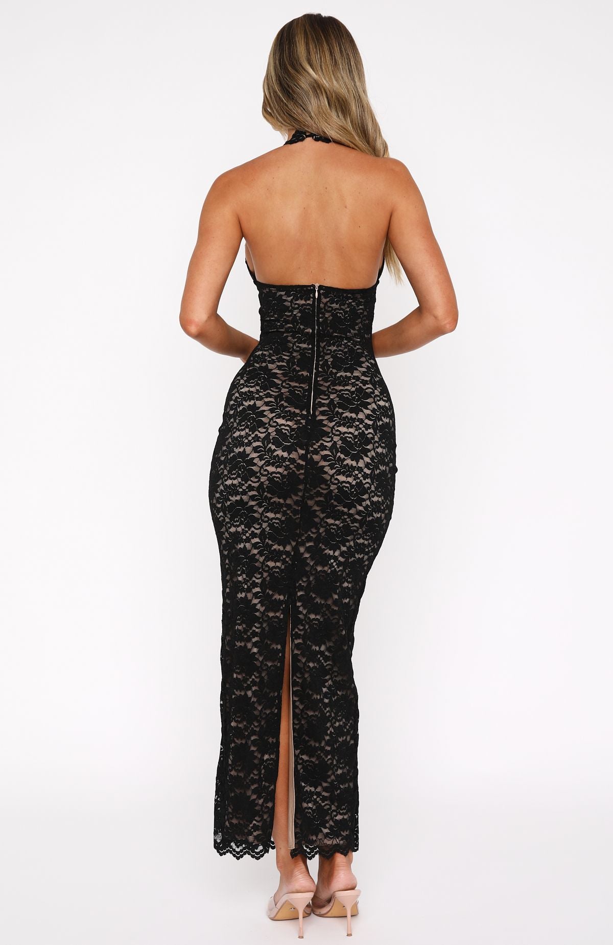 Destiny Lace Maxi Dress - Black - LioraBella