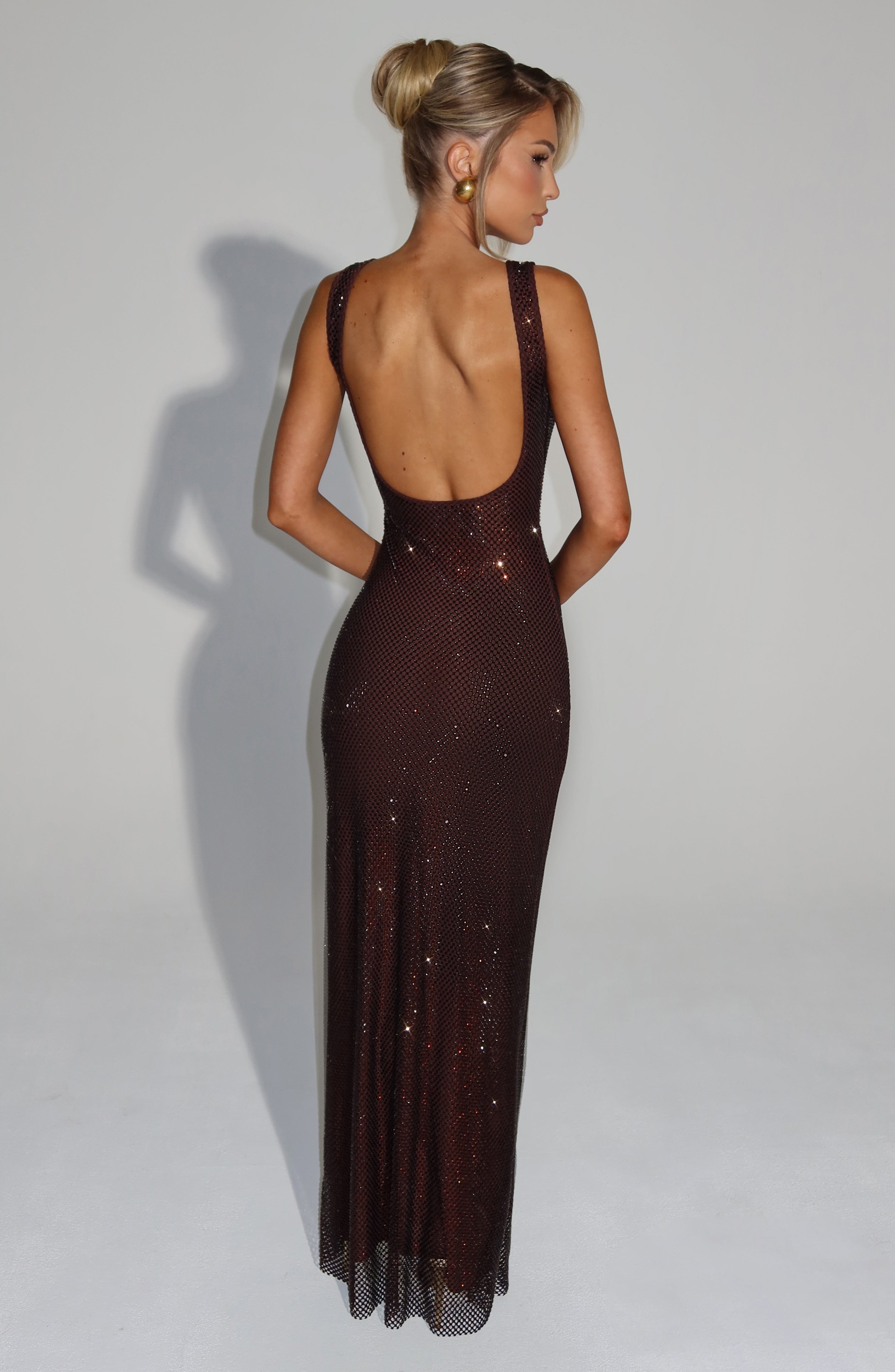 Petra Maxi Dress - Plum Brown - LioraBella