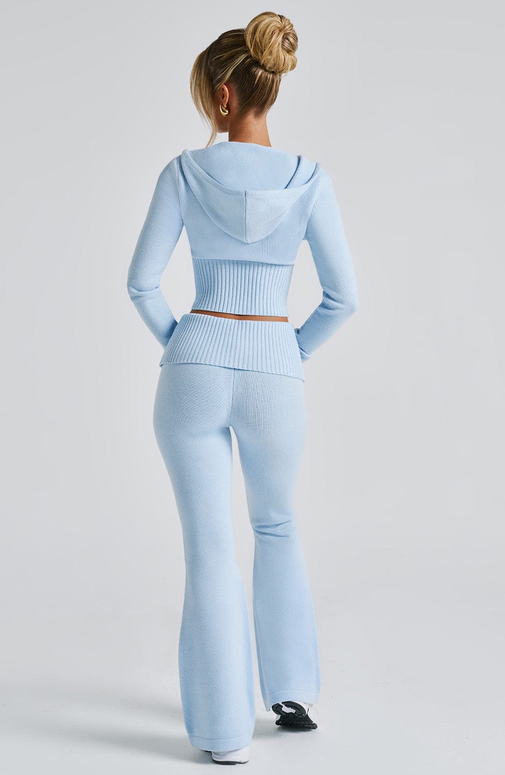 Portia Knit Hoodie - Baby Blue - LioraBella
