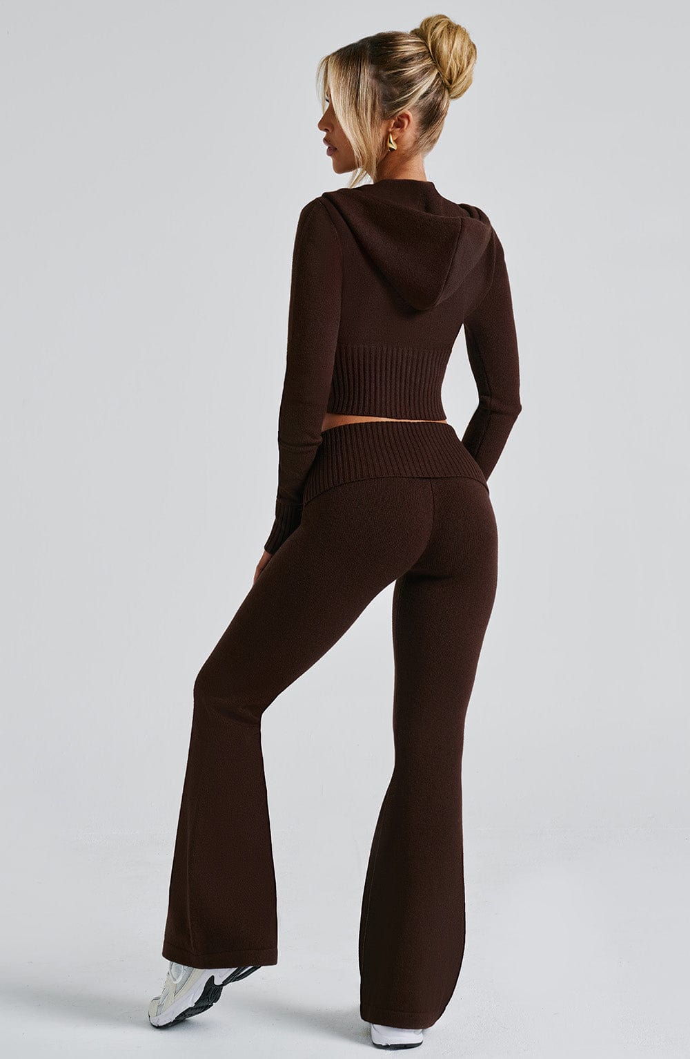 Portia Knit Hoodie - Chocolate - LioraBella