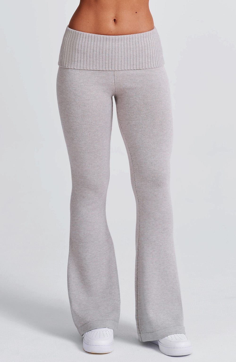 Portia Knit Pants - Light Grey Marl - LioraBella
