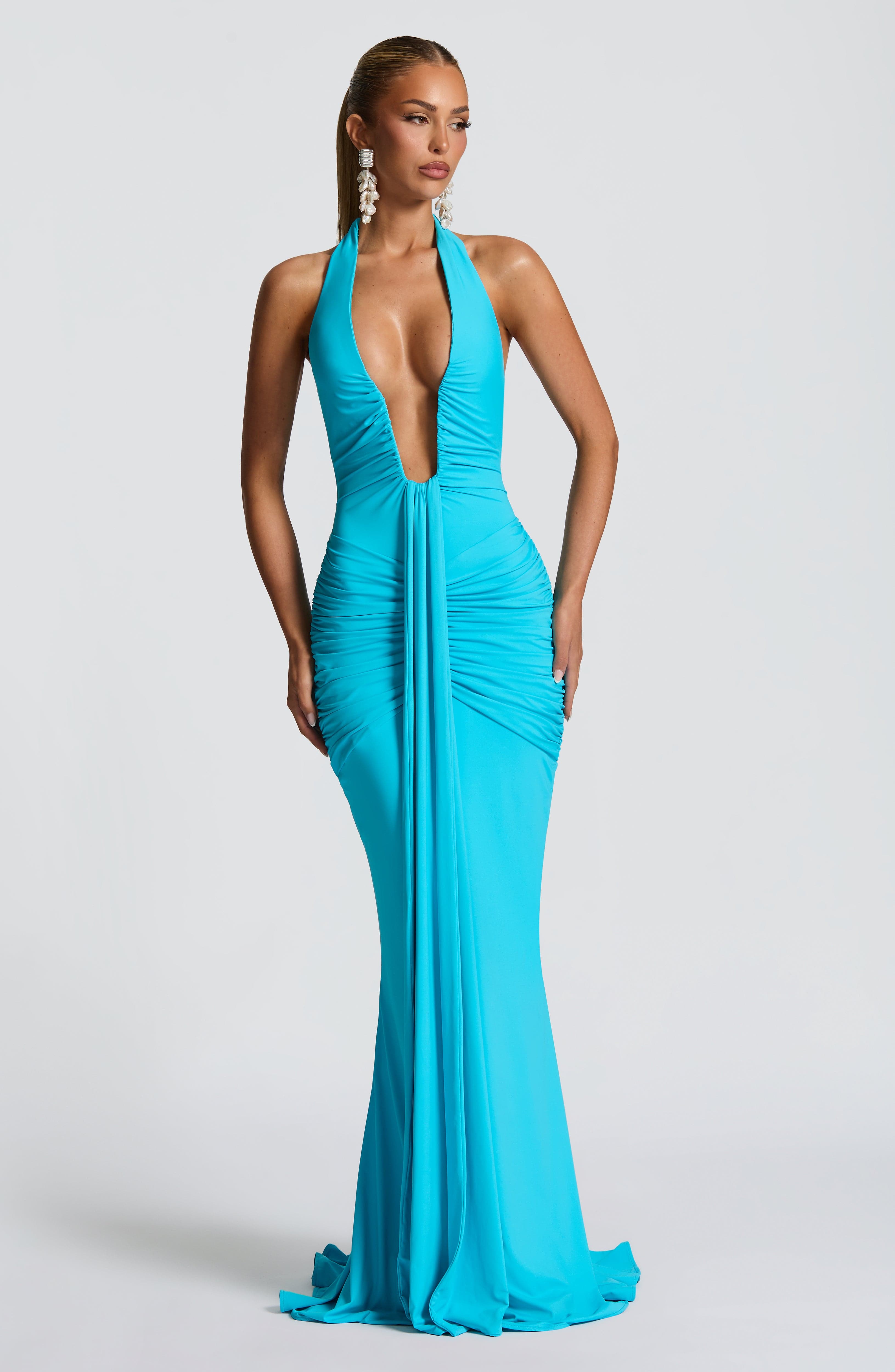 Rosetta Maxi Dress - Aqua - LioraBella