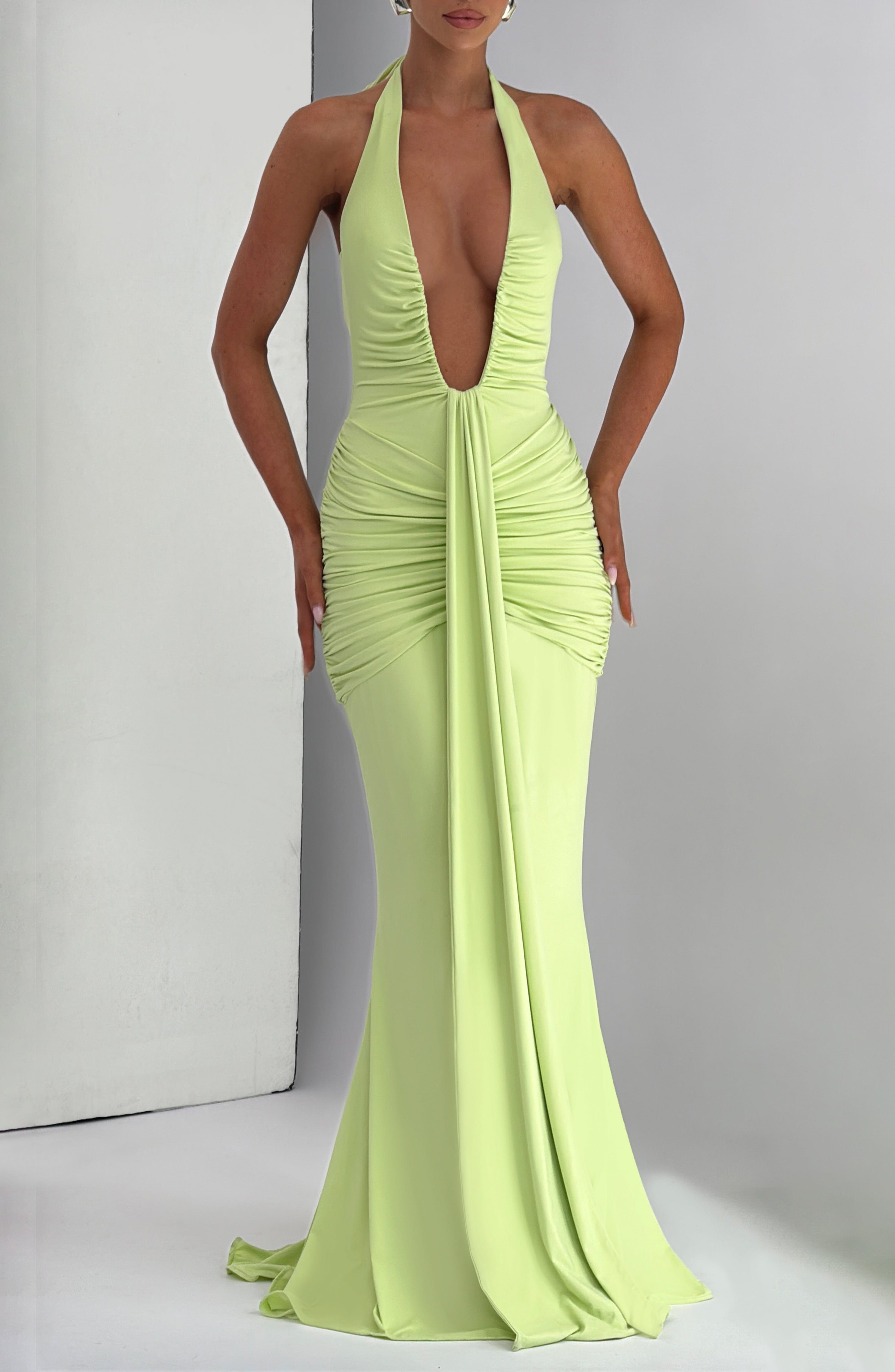 Rosetta Maxi Dress - Lime - LioraBella