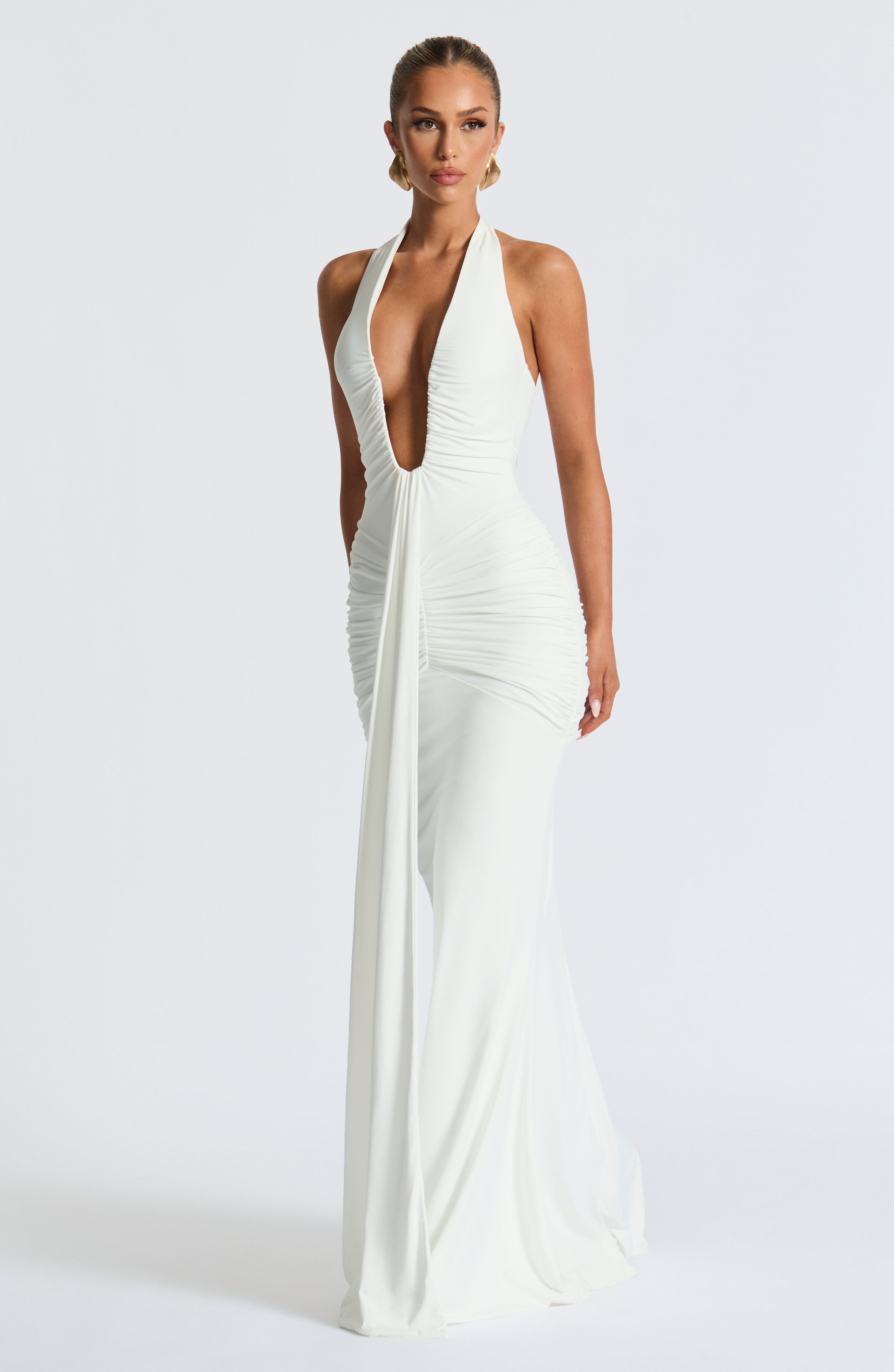 Rosetta Maxi Dress - White - LioraBella