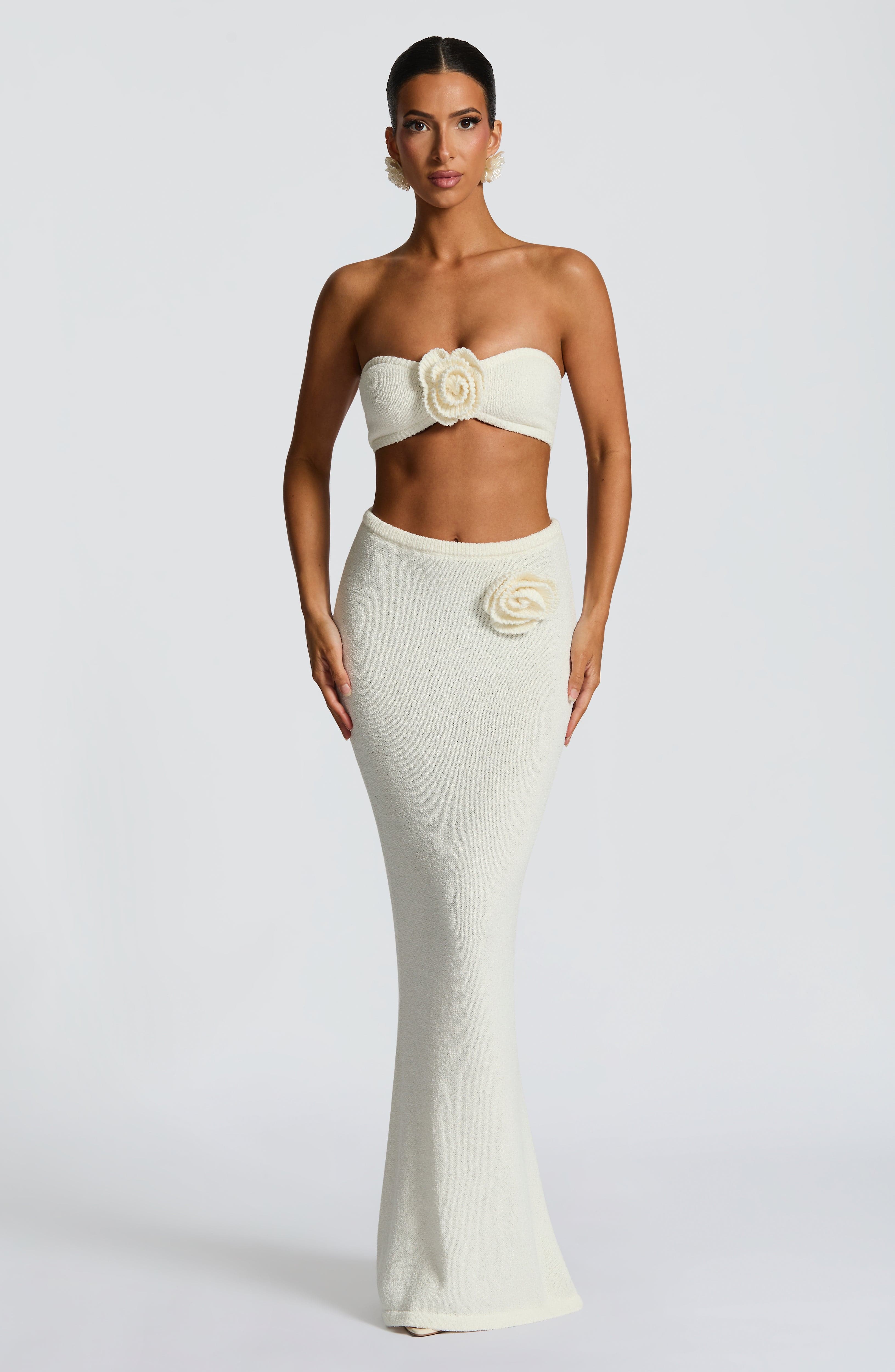Sola Maxi Skirt - Ivory - LioraBella