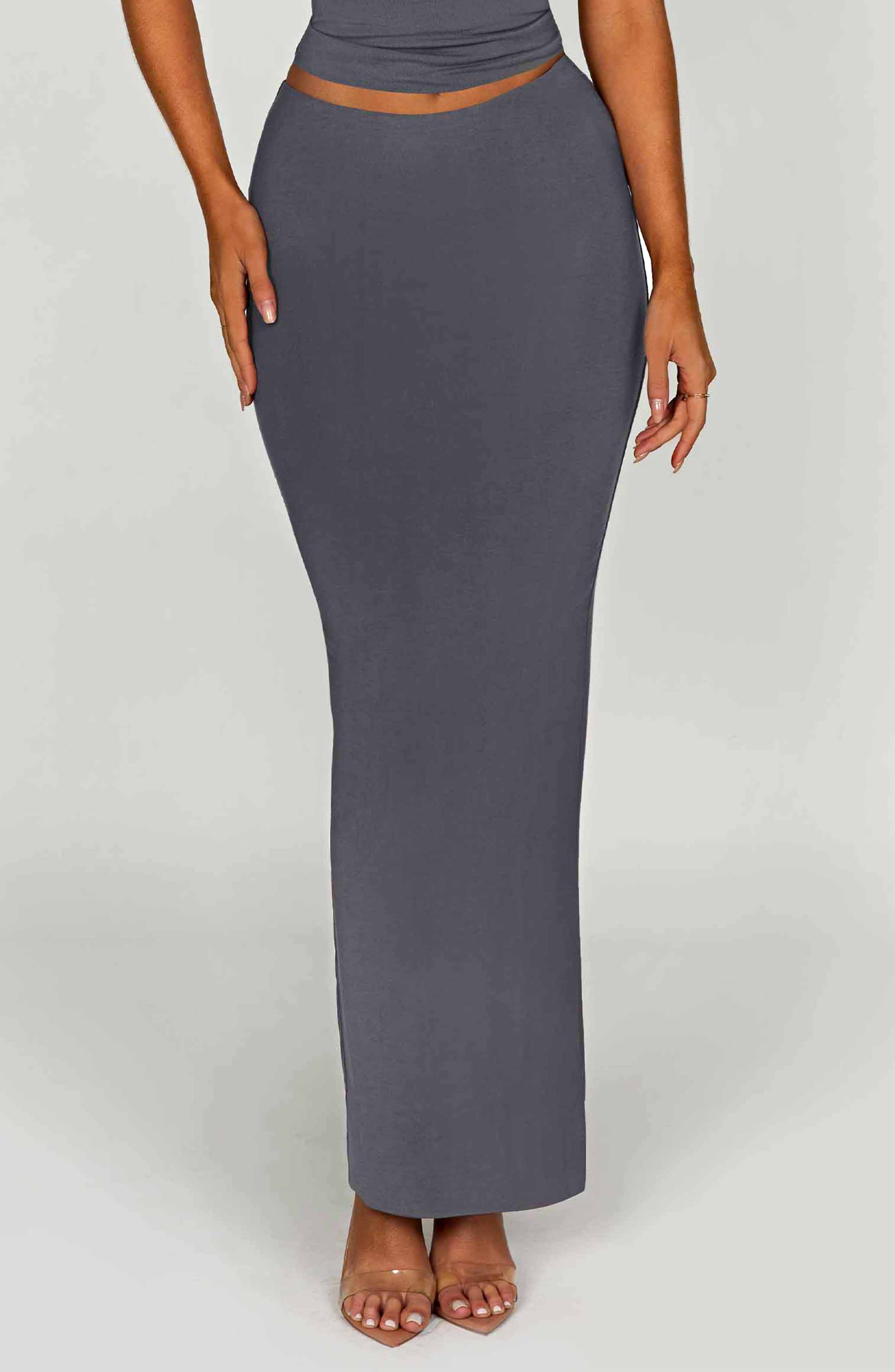 Yazmin Maxi Skirt - Charcoal - LioraBella