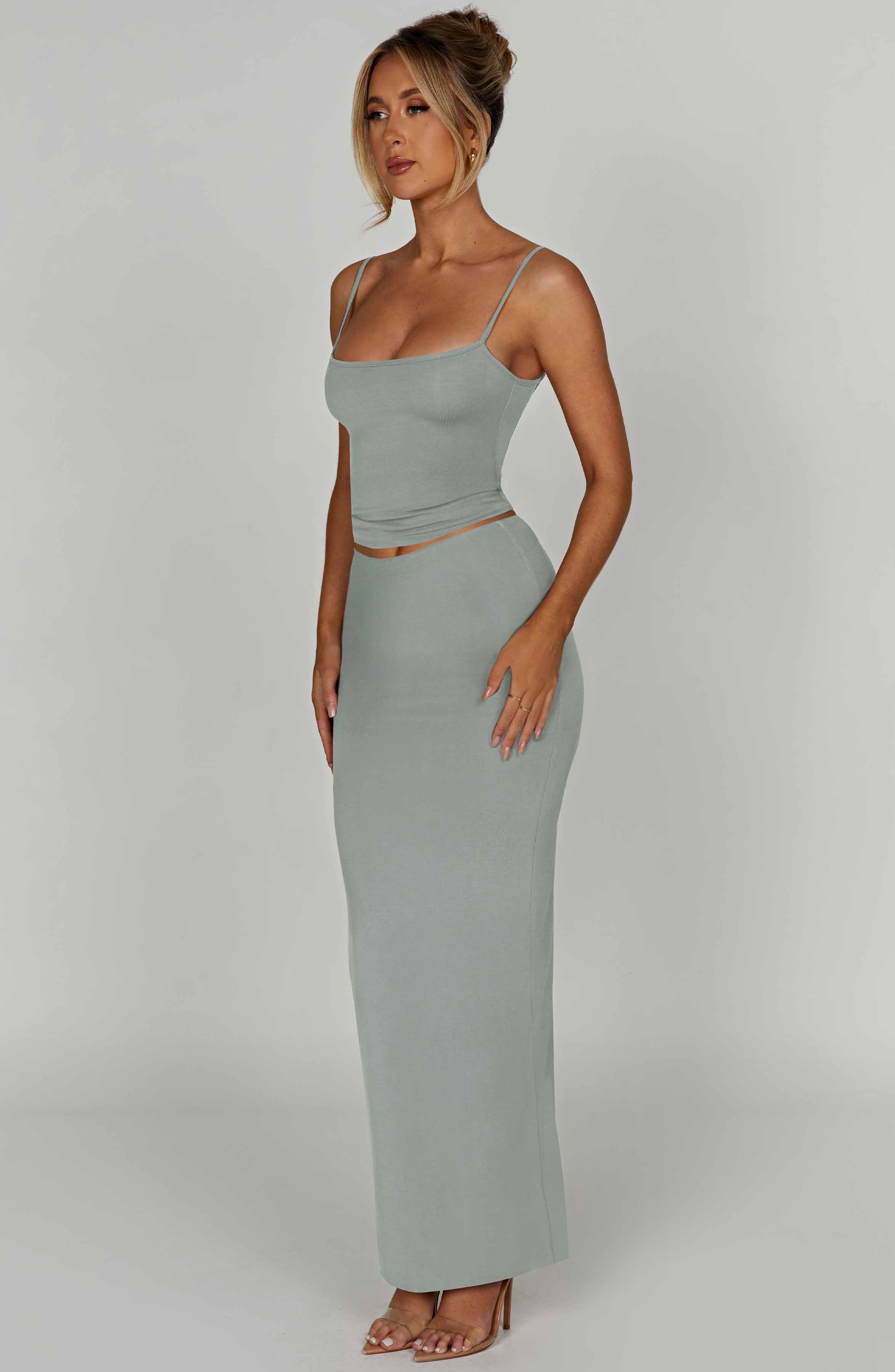 Yazmin Maxi Skirt - Steel - LioraBella